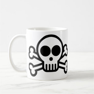 Pirat Skull och korsben Kaffe Mugg - 325 ml