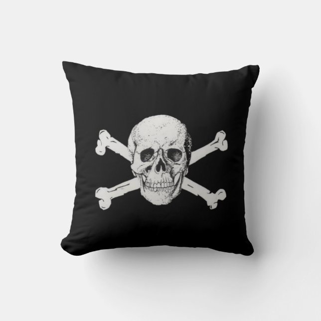 Pirat Skull och korsben Kudde (Framsida)