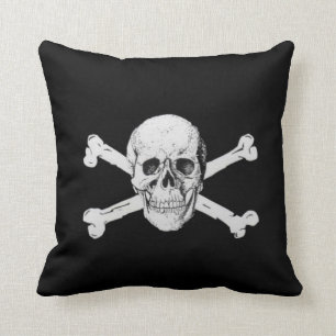 Pirat Skull och korsben Kudde