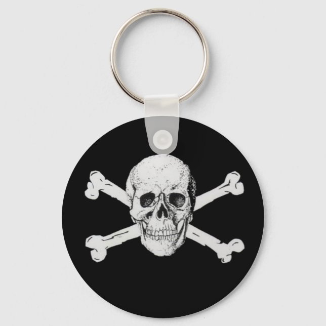 Pirat Skull och korsben Nyckelring (Framsida)