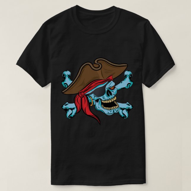 Pirat Skull och korsben T Shirt (Design framsida)
