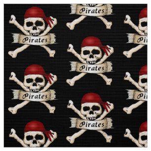 Pirat Skull och korsben Tyg