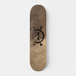 Pirat Skull och Pil Mini Skateboard Bräda 18,5 Cm
