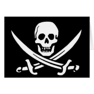 Pirat Skull och svärd Hälsningskort