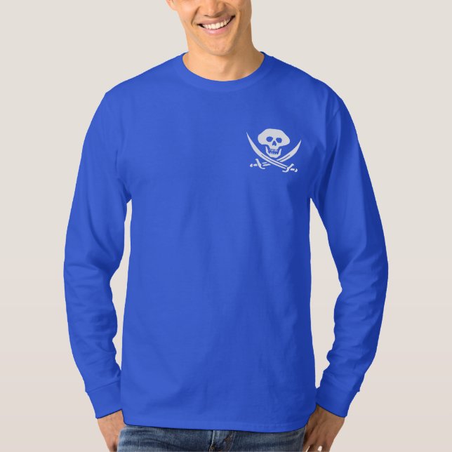 Pirat Skull och svärd T-shirt (Framsida)
