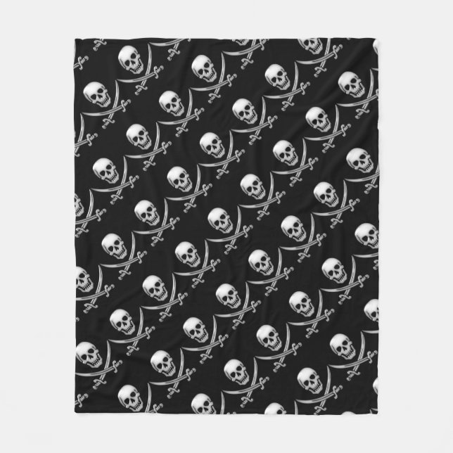 Pirat Skull och Sword Crossbone (TLAPD) Fleecefilt (Framsidan)