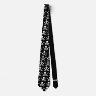 Pirat Skull och Swords, lägg till text. Slips