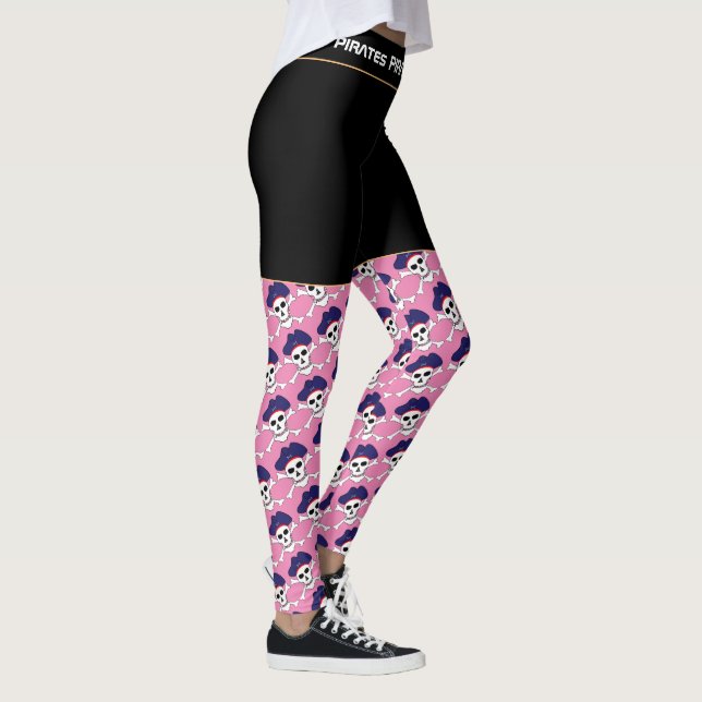 Pirat Skull & Pirater Flagga mode, Fitness-spel Leggings (Höger)