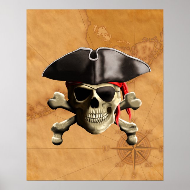 Pirat Skull Poster (Framsidan)