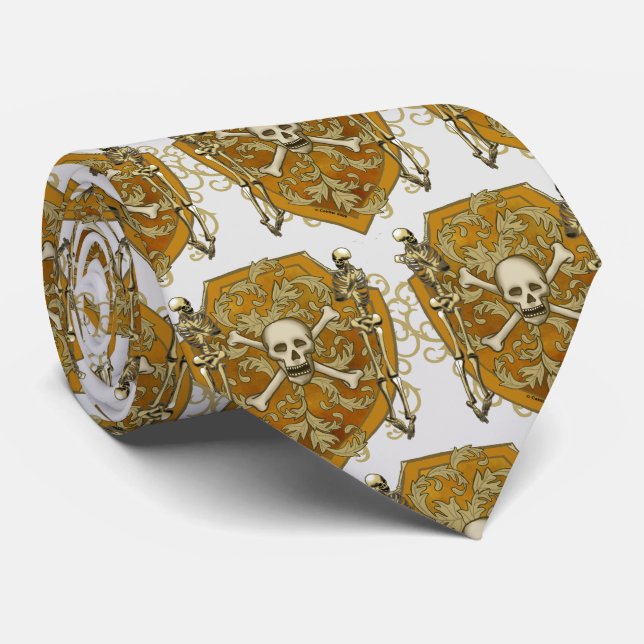 Pirat Skull Shield Family Crest-efternamn Slips (Rullad)