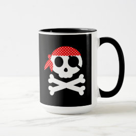 Pirat Skull Skeleton Bandanna Mugg