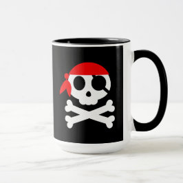 Pirat Skull Skeleton Bandanna Mugg
