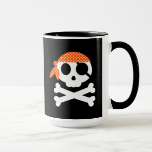 Pirat Skull Skeleton Bandanna Mugg