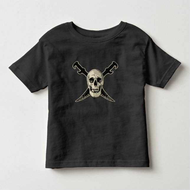 Pirat (Skull) - Småbarn Bra Jersey T-Shirt  (Framsida)