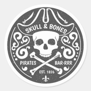 Pirat Skull-stickers Runt Klistermärke