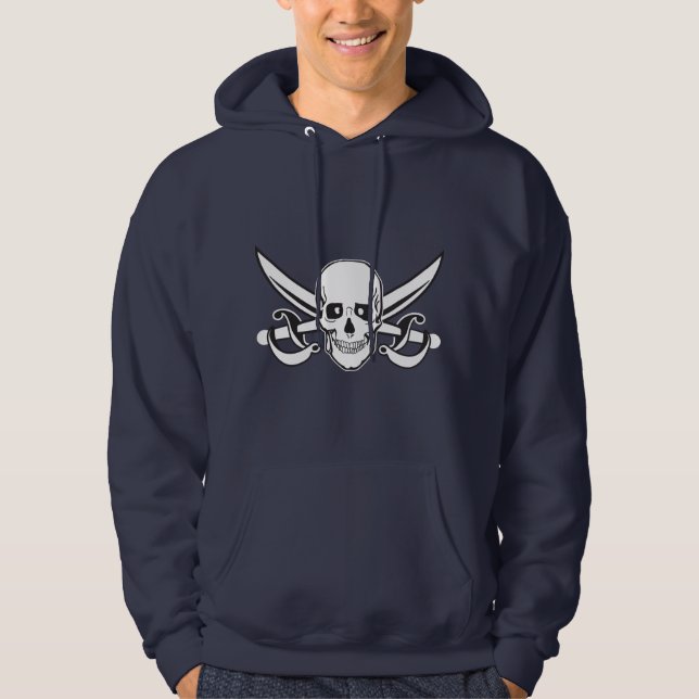 Pirat Skull Sweatshirt Med Luva (Framsida)