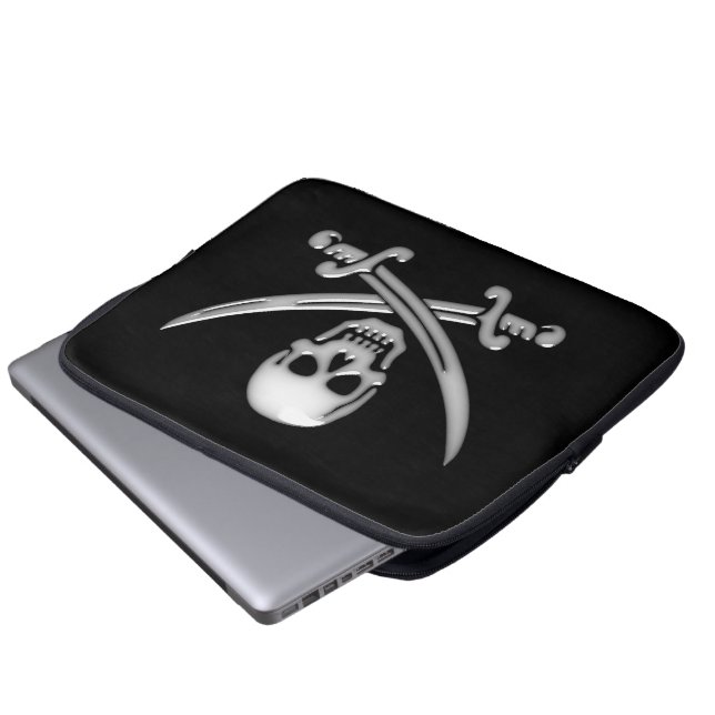 Pirat Skull & Sword Crossbone Laptop Fodral (Framre botten)