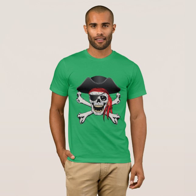 Pirat Skull T Shirt (Hel framsida)