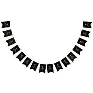 Pirat Skull Treasure Bunting Flaggor