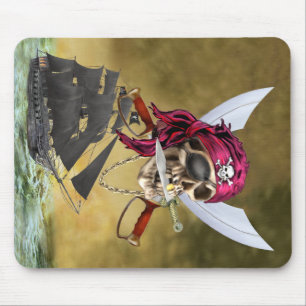 PIRAT SKULL TRYCKHUNR MUSMATTA