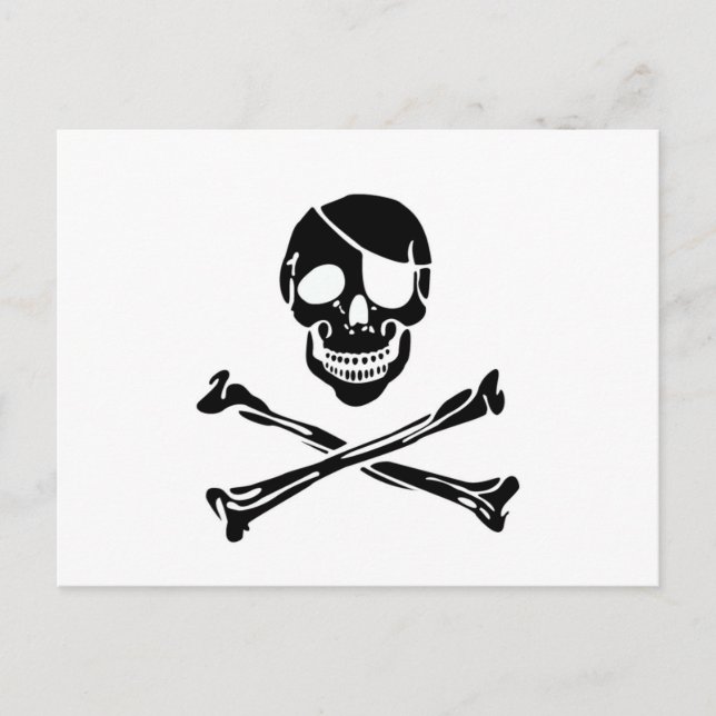 Pirat Skull Vykort (Framsida)