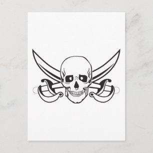 Pirat Skull Vykort