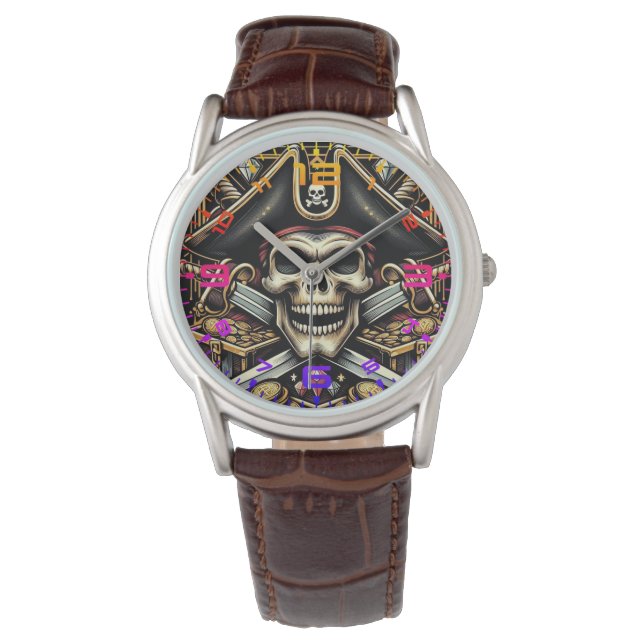 Pirat Skull Watch Armbandsur (Framsida)