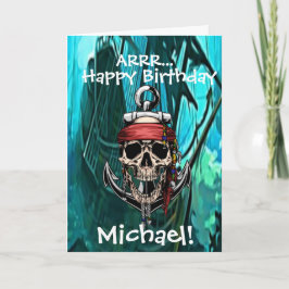 Pirat Skullkapten Ghost Frakt Card Kort