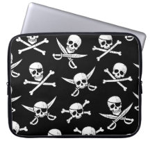 Pirat Skullkapten Kor Bones Laptop sleeve