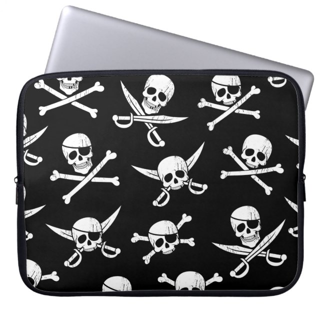 Pirat Skullkapten Kor Bones Laptop sleeve (Framsidan)