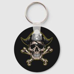 Pirat Skullkapten Kor Bones Nyckelring
