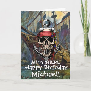 Pirat Skulls värdkapten Kor Bones Frakt Card Kort