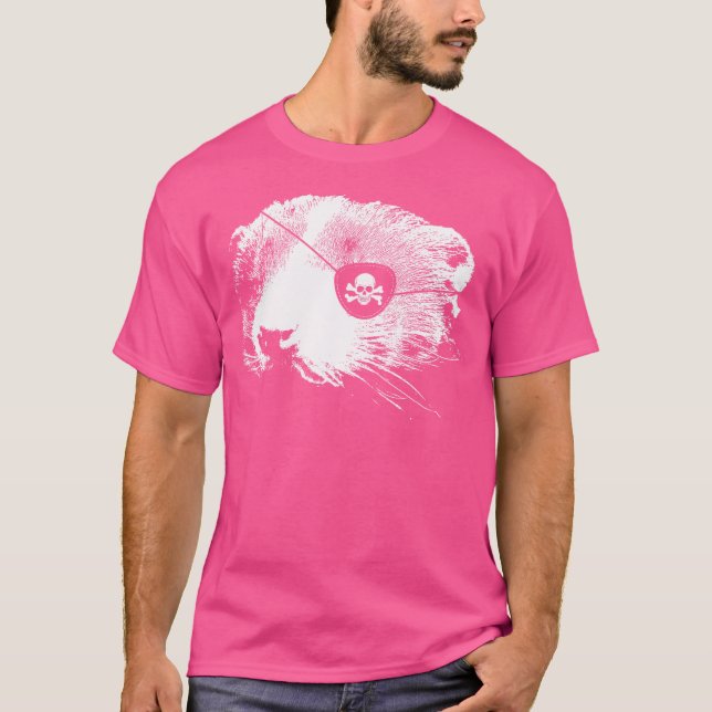 Pirat Skunk med Öga Patch Skull Funny T Shirt (Framsida)