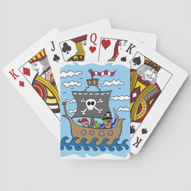 Pirat som leker kort casinokort (Baksidan)