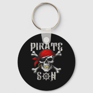 Pirat son Jolly Roger Flagga och Skull Crossbone H Nyckelring