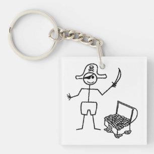 Pirat Stickman med skattekest