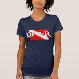 Pirat-stil Dive Flagga Tee Shirt