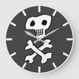Pirat Stil Skull och korsben Stor Klocka