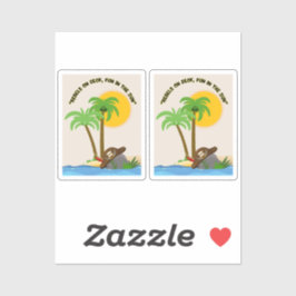 pirat strand klistermärken