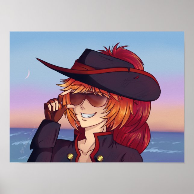 Pirat Sunset Poster (Framsidan)