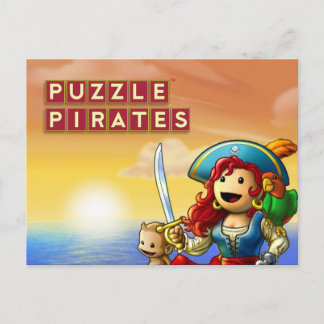 Pirat Sunset-vykort Vykort