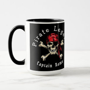 Pirat svart mugg