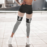 Pirat Svartvit Novelty med korsben, Roligt Leggings<br><div class="desc">Pirat Black White Skull Novelty Roligt Novelty för Roligt med tvärben Strimmad Mönster över utskrivet mode från Ricaso</div>