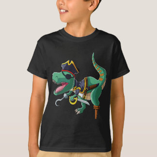 Pirat T-Rex Gift Boys Girls Dinosaur Pirat Capt T Shirt
