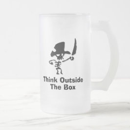 Pirat Tänka utanför lådan Frostat Ölglas