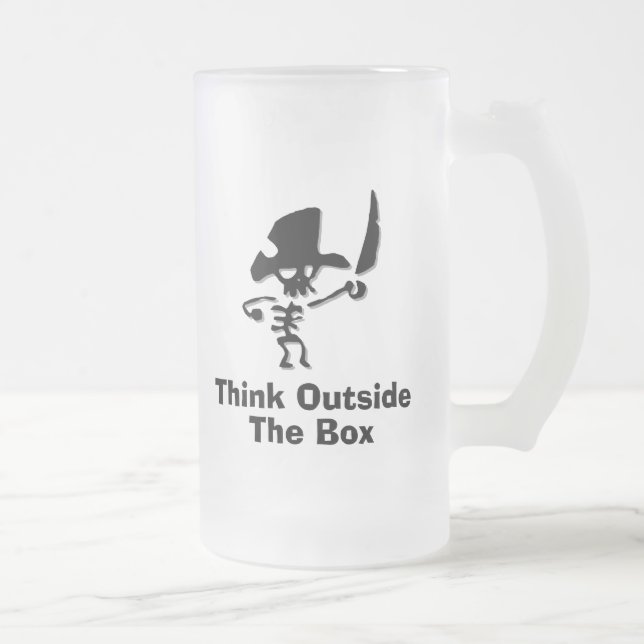 Pirat Tänka utanför lådan Frostat Ölglas (Höger)