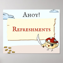 Pirat tema med ombyggnad av fågeldagar poster