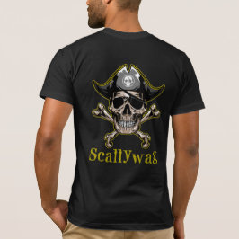 Pirat tema SKULL Crossbone Scallywag T-Shirt
