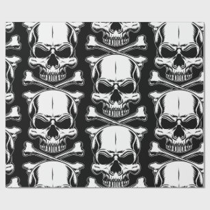 Pirat temaparty Vuxen Fraktass Döskallars Black Presentpapper