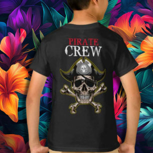 Pirat temaparty Vuxen KULL Crew2 T-Shirt
